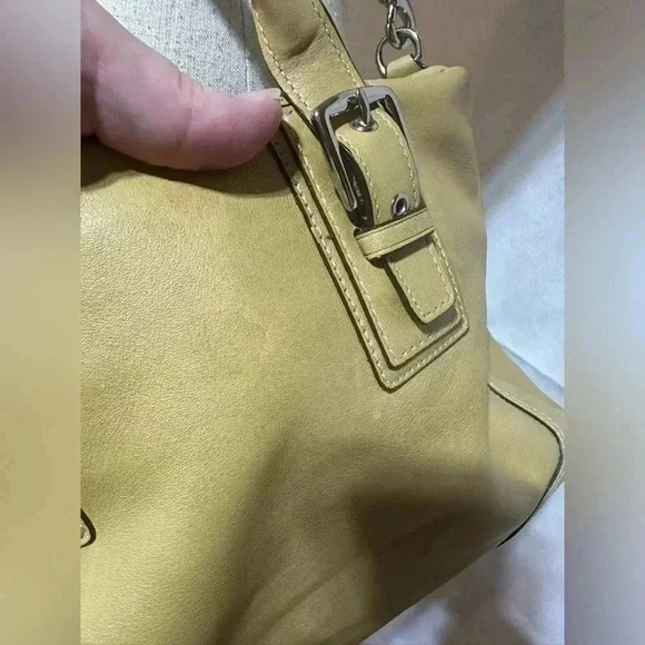 Coach Hamilton Tan Camel Leather Tote Bag w/ Strap & Fob D1093-F13811 *CLEAN* - Picture 10 of 11